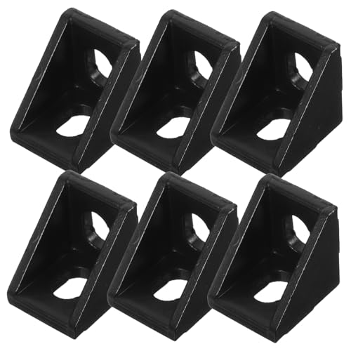 STOBAZA 10 Stück Teiliges Aluminiumprofil Eckverbinder Halter Verstärkt Schwarz Aluminium Extrusionswinkel für Stabile Rahmenverbindung Vielseitig Einsetzbar für DIY und Industrie von STOBAZA