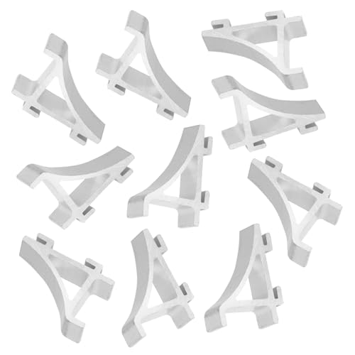 STOBAZA 10 Stück Teiliges Edelstahl Gefrierschrank Regalstütz Clips Stabiler Kühlschrank Regalhalter Einfach zu Montieren Passend für Haushaltskühlschränke und Gefrierfächer von STOBAZA