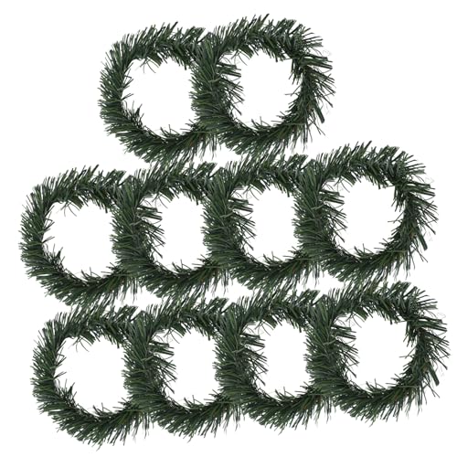 STOBAZA 10 Stück Teiliges Künstliches Kerzenkranz Realistische Tannennadeln Weihnachtliche Tischdekoration Festlicher Kerzenhalter für Weihnachtsfeier und Partyambiente STOBAZA 10 Stück Teiliges Künstliches Kerzenkranz Realistische Tannennadeln Weihnachtliche Tischdekoration Festlicher Kerzenhalter für Weihnachtsfeier und Partyambiente von STOBAZA