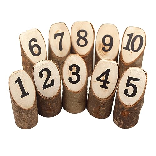 STOBAZA 10 Stück Teiliges Mini Baumstumpf Deko aus Echtem Holz mit Rinde Rustikale Tischnummern Ständer für Hochzeit Geburtstag Party Wiederverwendbar Einzigartige Natürliche STOBAZA 10 Stück Teiliges Mini Baumstumpf Deko aus Echtem Holz mit Rinde Rustikale Tischnummern Ständer für Hochzeit Geburtstag Party Wiederverwendbar Einzigartige Natürliche von STOBAZA