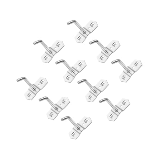 STOBAZA 10 Stück Teiliges Pegboard Haken Praktische Wandhaken für Lochwand Werkstatt und Küche Stabile Aufbewahrungshaken zur Platzsparenden Organisation von Werkzeugen und Zubehör STOBAZA 10 Stück Teiliges Pegboard Haken Praktische Wandhaken für Lochwand Werkstatt und Küche Stabile Aufbewahrungshaken zur Platzsparenden Organisation von Werkzeugen und Zubehör von STOBAZA