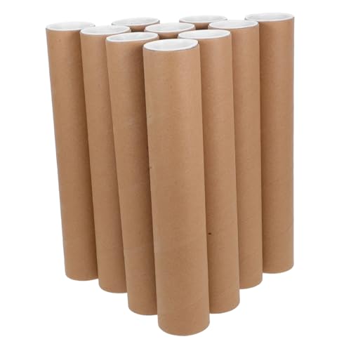 STOBAZA 10 Stück Teiliges Runde Kartonversandrohre aus Robustem Kraftpapier mit Weißen Verschlusskappen Stabile Aufbewahrung für Poster Zeichnungen und Dokumente Sichere Versandlösung STOBAZA 10 Stück Teiliges Runde Kartonversandrohre aus Robustem Kraftpapier mit Weißen Verschlusskappen Stabile Aufbewahrung für Poster Zeichnungen und Dokumente Sichere Versandlösung von STOBAZA