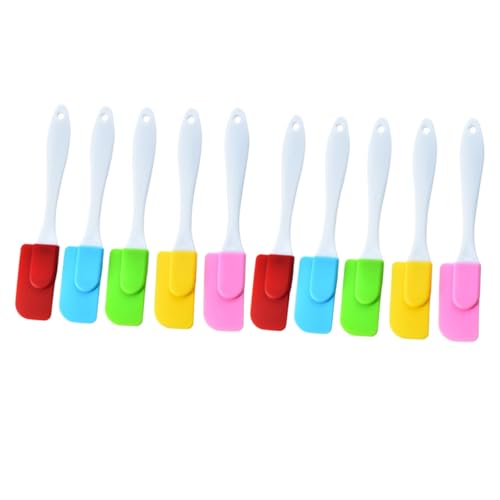 STOBAZA 10 Stück Teiliges Silikon DIY Scraper Hitzebeständig Langlebig Klein und Leicht zum Glatten Verzieren von Kuchen und Torten Praktische Küchenutensilien für Backen und von STOBAZA