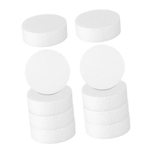 STOBAZA 10 Stück Teiliges Weiße Polystyrol schaumzylinder Vielseitige Schaumstoff Bausteine für DIY Bastelprojekte Wiederverwendbare Kuchenmodelle und Blumen Dekorationen von STOBAZA