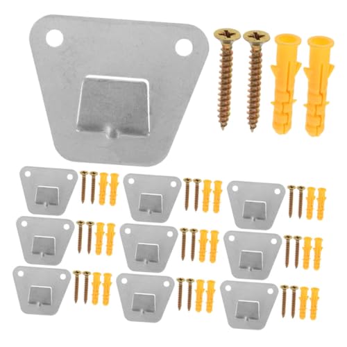 STOBAZA 10 Stück Wandmontage Deckenventilator Ersatzteile Wandmontierter Ventilatorhalter Garage Lüfterwandhalterung Montageplatte für Deckenventilator Montagesatz für Lüfter Stahl Silber von STOBAZA
