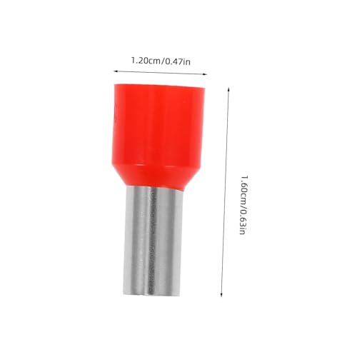 STOBAZA 100 Stück Aderendhülsen Awg Rot Ferrule Terminal Sleeves Kabelendhülsen Schrumpfverbinder für Elektrische Anschlussklemmen Schnelle Zuverlässige Leitungsanschlüsse von STOBAZA
