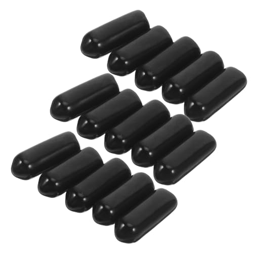 STOBAZA 100 Stück Schwarze PVC Schraubenschutzkappen Flexibler Gewinde Endschutz für Schrauben Rohre Möbel Elektrische Isolierung Langlebig Einfach zu Montieren Vielseitig Einsetzbar von STOBAZA