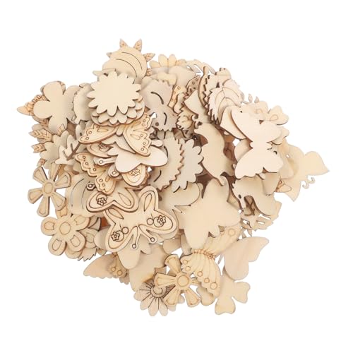 STOBAZA 100 Stück Teiliges Holzanhänger Weihnachtsbaumschmuck aus Glattem Holz Stabile DIY Holzscheiben für Kreative Weihnachtsdeko Bemalbar und Vielseitig für Bastelprojekte und von STOBAZA