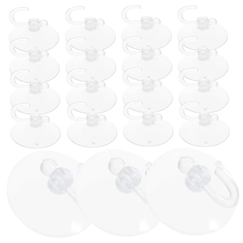 STOBAZA 100 Stück Teiliges Saugnapf Haken Transparent Mehrzweck Wandhaken Für Badezimmer Dusche Küche Zum Aufhängen Von Handtüchern Kleidung Schlüssel von STOBAZA