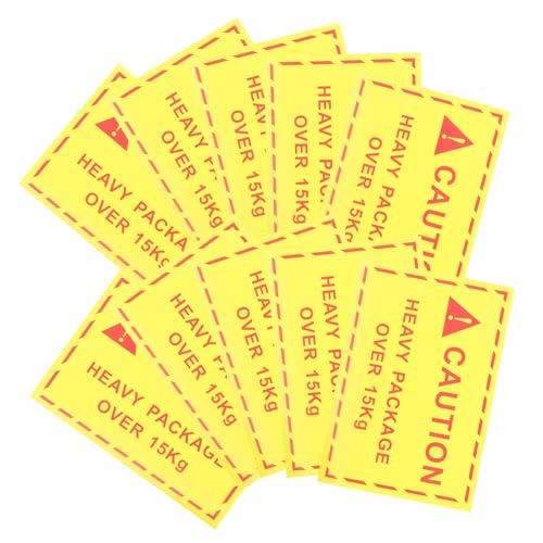 STOBAZA 100 Stück Versandwarnaufkleber für Schwere Lasten Selbstklebend Stark Haftend Logistische Warnetiketten für Teamarbeit Beim Transport über Geeignet STOBAZA 100 Stück Versandwarnaufkleber für Schwere Lasten Selbstklebend Stark Haftend Logistische Warnetiketten für Teamarbeit Beim Transport über Geeignet von STOBAZA