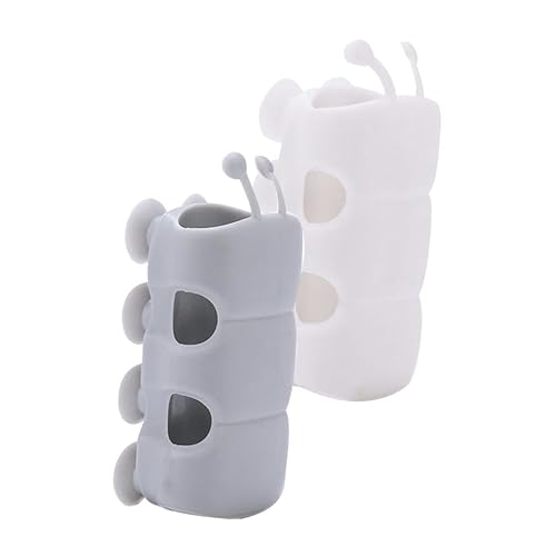 STOBAZA 10st Duschhalterung Basis Saugbrausehalter Fester Halter Für Duschkopf Schlauchhalter Zur Wandmontage Duschbrause-saughalter Duschhandhalter Weiß Grundrahmen Weiches Gummi Handheld von STOBAZA
