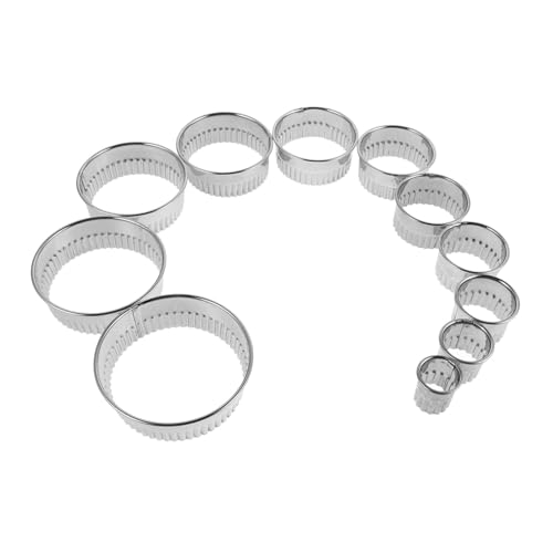STOBAZA 11 Stück Teiliges Edelstahl Backformen Set Rund Ausstechformen für Kuchen Muffins Plätzchen Dessertringe und Speiseringe Spülmaschinenfest Langlebig Einfach zu Reinigen für STOBAZA 11 Stück Teiliges Edelstahl Backformen Set Rund Ausstechformen für Kuchen Muffins Plätzchen Dessertringe und Speiseringe Spülmaschinenfest Langlebig Einfach zu Reinigen für von STOBAZA