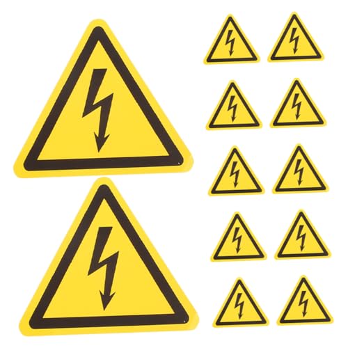 STOBAZA 12 Stück Teiliges Hochspannungswarnaufkleber Dreieckige Elektrische Gefahrenhinweise Wasserdichte Sicherheitslabels für Innen Außenbereiche Selbstklebend für Elektroanlagen und STOBAZA 12 Stück Teiliges Hochspannungswarnaufkleber Dreieckige Elektrische Gefahrenhinweise Wasserdichte Sicherheitslabels für Innen Außenbereiche Selbstklebend für Elektroanlagen und von STOBAZA