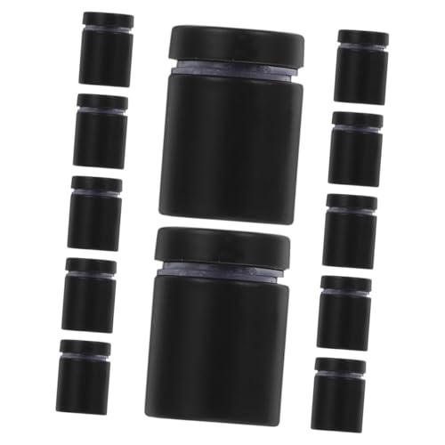 STOBAZA 12 Stück Teiliges Schwarze Edelstahl abstandsschrauben für Werbeschilder Montage Korrosionsbeständig Geeignet für Feuchträume Wie Bad und Küche Langlebig und Installieren von STOBAZA