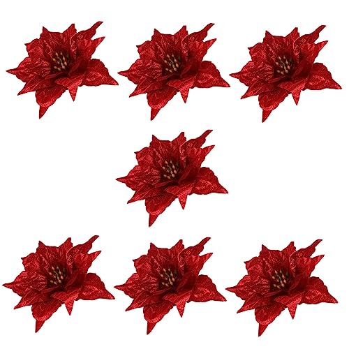 STOBAZA 14 STK Künstliche Blumen Strauß Kleine Weihnachtsdeko Christbaumschmuck Weihnachtsstern Gefälschter Weihnachtsstern Blumengirlande Mini-weihnachtsschmuck Mini-Kranz Gold Sport Rot STOBAZA 14 STK Künstliche Blumen Strauß Kleine Weihnachtsdeko Christbaumschmuck Weihnachtsstern Gefälschter Weihnachtsstern Blumengirlande Mini-weihnachtsschmuck Mini-Kranz Gold Sport Rot von STOBAZA