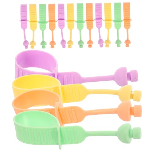 STOBAZA 16 Stück Teiliges Silikon Toilettendeckelheber Rutschfeste Toilettensitzerhöhung für Zuhause und Hotel Hygienischer Klodeckelöffner in Grün Gel Flieder Passend für Wc deckel von STOBAZA