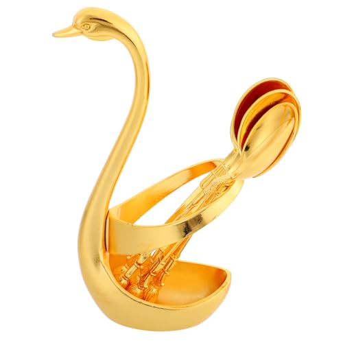 STOBAZA 1Satz Kreatives Teiliges aus Goldenen Schwan Löffeln mit Halterung Stilvolles Küchenutensil für Kaffee Desserts und Tischdekoration Restaurants und Cafés STOBAZA 1Satz Kreatives Teiliges aus Goldenen Schwan Löffeln mit Halterung Stilvolles Küchenutensil für Kaffee Desserts und Tischdekoration Restaurants und Cafés von STOBAZA