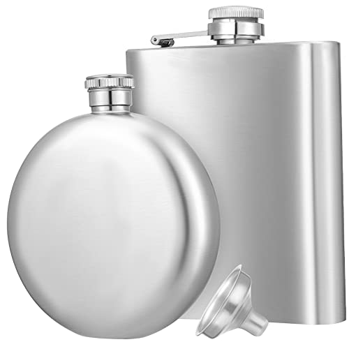 STOBAZA 1Satz Weinflasche Set mit Trichter Teiliges Set Runde Quadratische Flasche für Reisen Outdoor Aktivitäten als für Männer von STOBAZA
