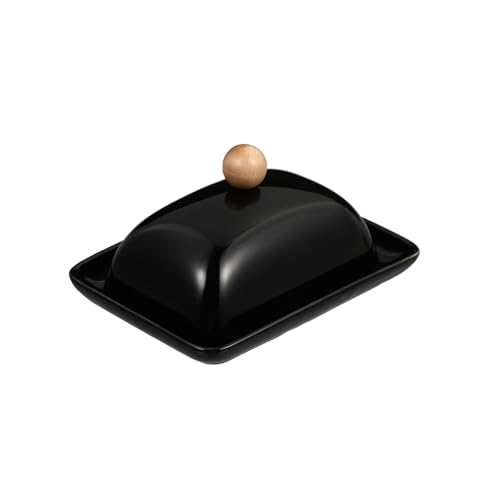 STOBAZA 1Stück Keramischer Butterbehälter mit Deckel Multifunktionskäsebox für Butter Kekse und Snacks Design für Feiern und Alltag von STOBAZA