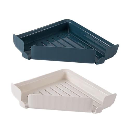 STOBAZA 2 STÜCK Teiliges Eckregal für Badezimmer Selbstklebend Abnehmbar Robust und Bruchsicher Umweltfreundliches Kunststoff Organizer Geeignet für Shampoo und Küchenaufbewahrung STOBAZA 2 STÜCK Teiliges Eckregal für Badezimmer Selbstklebend Abnehmbar Robust und Bruchsicher Umweltfreundliches Kunststoff Organizer Geeignet für Shampoo und Küchenaufbewahrung von STOBAZA