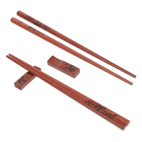 STOBAZA 2 Sätze Panda -Stäbchen Geschenkbox Panda-Liebhaber- asiatisches Essstäbchen wiederverwendbare Essstäbchen aus Holz asiatische Stäbchen hölzern Hellbraun von STOBAZA