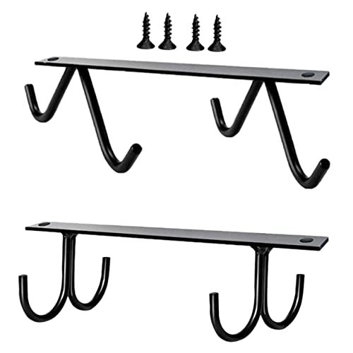 STOBAZA 2 Satz Becherhalter für Küchenschrank mit Haken Metall Tassenhalter zum Aufhängen Platzsparend Robust und Vielseitig für Kaffee und Trinkbecher Modernes Design für Ordentliche von STOBAZA