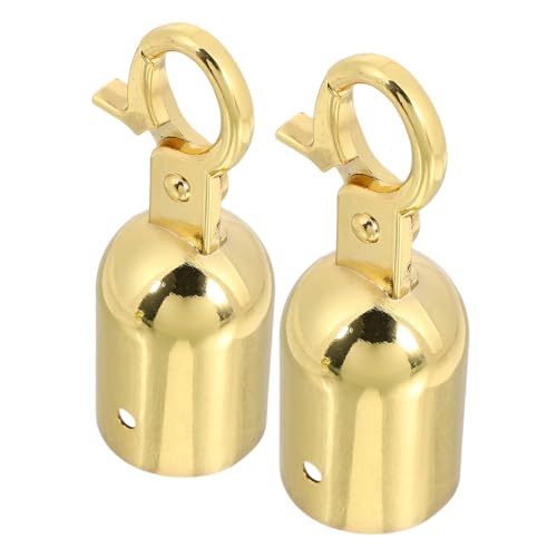STOBAZA 2 Stk. Seilendkappe mit Haken Teilig aus Langlebiger Legierung Vielseitig als Kordelende Barriereverschluss und Stanchions Haken für Absperrseile Schnelle Befestigung Sicherer Halt von STOBAZA