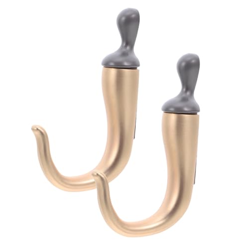 STOBAZA 2 Stück Chili -geformter Haken Wandtuchhaken Chili -geformte Huthaken -wandbügel Handtuchhalter Wandhängehaken Aufhängehaken Aus Metall Wandhakenregal Zinklegierung Golden von STOBAZA
