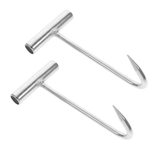 STOBAZA 2 Stück Edelstahl Fleischhaken mit Griff Spitze Robuste Metzgerhaken für Küche Grill Bbq Vielseitig Einsetzbar zum Aufhängen von Fleisch und Geflügel Leicht zu Reinigen Langlebig STOBAZA 2 Stück Edelstahl Fleischhaken mit Griff Spitze Robuste Metzgerhaken für Küche Grill Bbq Vielseitig Einsetzbar zum Aufhängen von Fleisch und Geflügel Leicht zu Reinigen Langlebig von STOBAZA