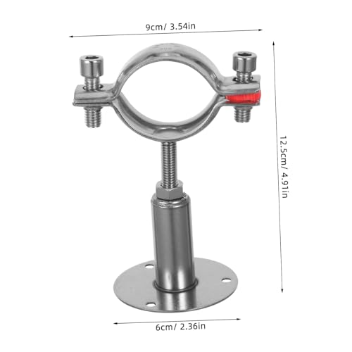 STOBAZA 2 Stück Einstellbare Edelstahl Rohrhalterung Wand Deckenmontage Rohrstütze Rohrschelle für Wasserrohre und Rohre Rohrbefestigungslösung von STOBAZA