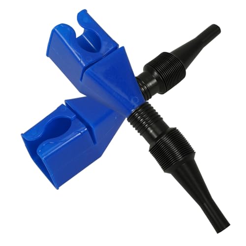 STOBAZA 2 Stück Flexibler Öl Kraftstofftrichter mit Schlauch Tragbar und Faltbar für Auto Motorrad Boot und Generator Kompakt Leicht Praktische Tankhilfe in Stilvollem Blau von STOBAZA