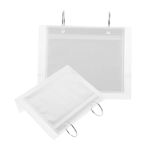 STOBAZA 2 Stück Fotoalbum Selbststehend Transparenter Flip Album Bilderhalter für Schreibtisch Büro Zuhause Langlebig und Wiederverwendbar zur Sicheren Fotoaufbewahrung von STOBAZA