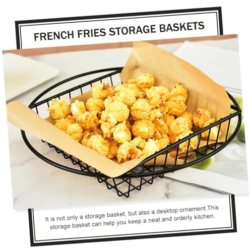 STOBAZA 2 Stück Frittierkorb Kompakt Rostfrei Glatte Oberfläche Leicht zu Reinigen Vielseitig für Pommes Snacks Servieren und Aufbewahrung Platzsparend Tragbar für Küche und Restaurant von STOBAZA