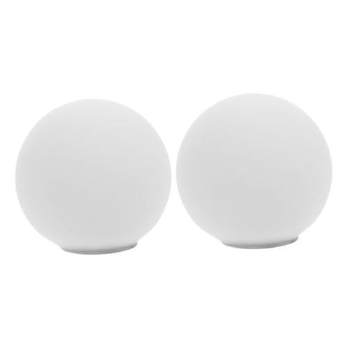 STOBAZA 2 Stück Glas Lampenschirm Ømm Kugel Ersatz Lampenabdeckung Opal Schirm für Pendelleuchte Wohnzimmer Schlafzimmer Beleuchtung von STOBAZA
