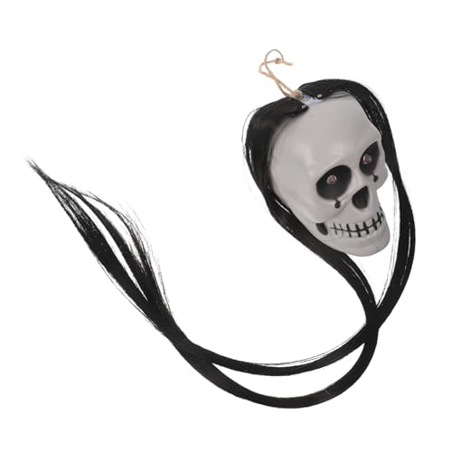 STOBAZA 2 Stück Halloween Hängender Skelettgeist mit Leuchtenden Augen und Langem Haar Gruselige Horror Deko für Innen und Außen für Haunted House und Halloween Party STOBAZA 2 Stück Halloween Hängender Skelettgeist mit Leuchtenden Augen und Langem Haar Gruselige Horror Deko für Innen und Außen für Haunted House und Halloween Party von STOBAZA