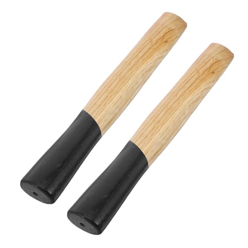 STOBAZA 2 Stück Hammer Holzgriff Ersatz Holzstiel Maurerhammergriff mit Glatter Oberfläche Komfortabler Griff Einfache Montage Passend für Steinmetzhammer Ersatzgriff Holz Werkzeuggriff von STOBAZA