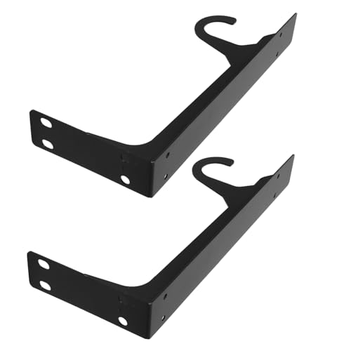 STOBAZA 2 Stück Heavy Duty Wandmontierter Kleiderstangenhalter aus Metall mit Haken Robuster Wandhalter für Garderobe Schlafzimmer Bad Büro Platzsparend Modern von STOBAZA
