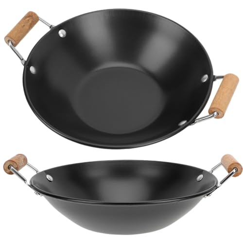 STOBAZA 2 Stücke Hot Pot Kochtopf mit Holzgriff Dicker Hitzebeständiger Kleiner Paellapfanne für Induktion und Gasherde für Haushalt und Reisen STOBAZA 2 Stücke Hot Pot Kochtopf mit Holzgriff Dicker Hitzebeständiger Kleiner Paellapfanne für Induktion und Gasherde für Haushalt und Reisen von STOBAZA