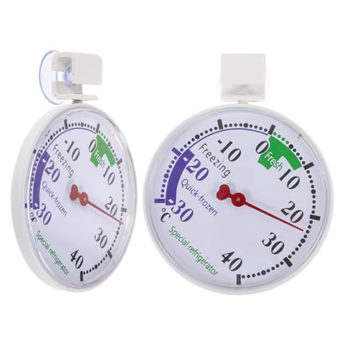 STOBAZA 2 Stück Kühlschrank Thermometer Analog Präzise Temperaturanzeige für Kühl und Gefrierschränke Robustes Material Klar Ablesbares Display Geeignet für Haushalt und Gewerbe STOBAZA 2 Stück Kühlschrank Thermometer Analog Präzise Temperaturanzeige für Kühl und Gefrierschränke Robustes Material Klar Ablesbares Display Geeignet für Haushalt und Gewerbe von STOBAZA