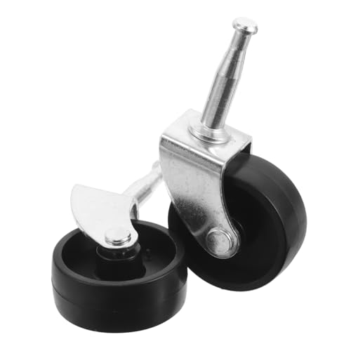 STOBAZA 2 Stück Leise Möbelrollen mit Clipon Stiel für Kaffee und Sofatisch Geräuscharme Lenkrollen für Büro und Wohnmöbel Einfache Silent Castor Wheels für Verschieben von STOBAZA