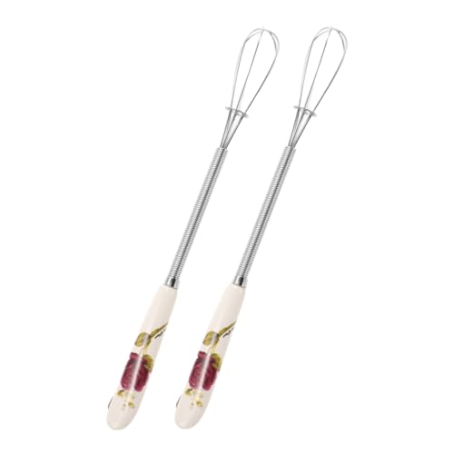 STOBAZA 2 Stück Manueller Hand Schneebesen aus mit Keramikgriff Teiliges Vielseitig zum Rühren von Eiern Sahne und Teig Rutschfest Leicht zu Reinigen für Backen und Kochen STOBAZA 2 Stück Manueller Hand Schneebesen aus mit Keramikgriff Teiliges Vielseitig zum Rühren von Eiern Sahne und Teig Rutschfest Leicht zu Reinigen für Backen und Kochen von STOBAZA