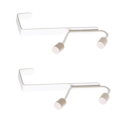 STOBAZA 2 Stück Metall Türhaken zum Einhängen Praktische Over Door Hooks für Garderobe Handtücher Schlüssel und Hüte Einfache Montage Robust und Vielseitig für Haushalt und Badezimmer von STOBAZA