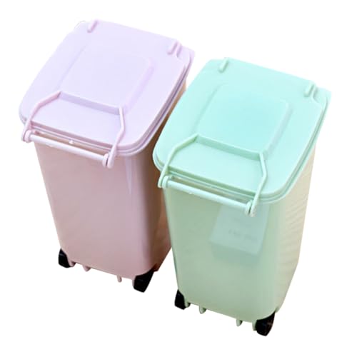 STOBAZA 2 Stück Mini Tischmülleimer mit Deckel Kompakt und Tragbar aus Hochwertigem PP Multifunktionaler Desktop Abfalleimer und Stifthalter Geeignet für Büro Schlafzimmer Auto Farbig STOBAZA 2 Stück Mini Tischmülleimer mit Deckel Kompakt und Tragbar aus Hochwertigem PP Multifunktionaler Desktop Abfalleimer und Stifthalter Geeignet für Büro Schlafzimmer Auto Farbig von STOBAZA
