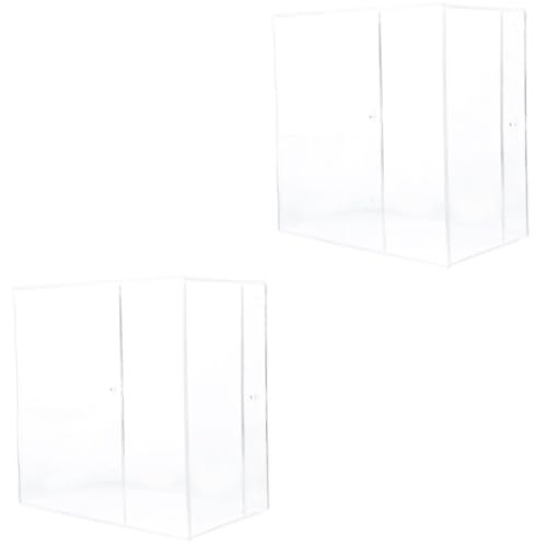 STOBAZA 2 Stück Multi Funktionales Wandregal aus Transparentes Wandmontiertes Ablagesystem für Schlafzimmer Badezimmer und Wohnzimmer für Kosmetik und Einfache Installation Langlebig von STOBAZA
