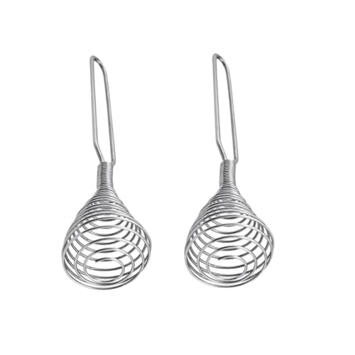 STOBAZA 2 Stück Teiliges Edelstahl Handrührgerät mit Federkopf Schnelles Kraftsparendes Schneebesen zum Aufschlagen und Vermischen von Eiern Butter als Vielseitiges Küchenwerkzeug für von STOBAZA