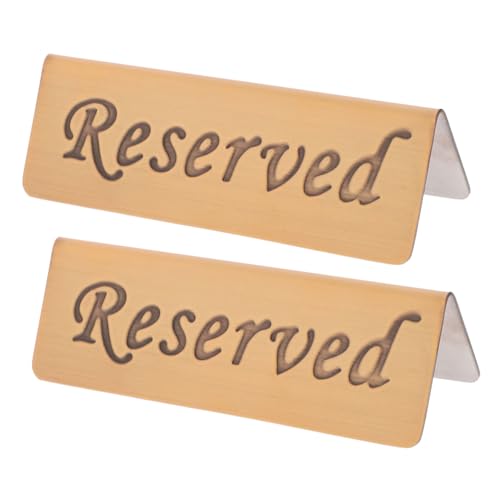 STOBAZA 2 Stück Teiliges Edelstahl Reserved Table Signs Doppelseitige Tischreservierungsschilder für Restaurant und Hochzeit Klarer Reserved Text Moderne Tischkarten für Organisiertes STOBAZA 2 Stück Teiliges Edelstahl Reserved Table Signs Doppelseitige Tischreservierungsschilder für Restaurant und Hochzeit Klarer Reserved Text Moderne Tischkarten für Organisiertes von STOBAZA
