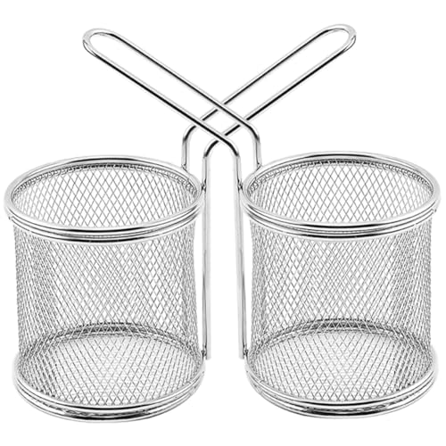 STOBAZA 2 Stück Teiliges Frittierkorb mit Griff Rostfrei Hitzebeständig für Pommes Gemüse Fleisch Vielseitiger Küchenhelfer zum Sicheren Frittieren und Servieren STOBAZA 2 Stück Teiliges Frittierkorb mit Griff Rostfrei Hitzebeständig für Pommes Gemüse Fleisch Vielseitiger Küchenhelfer zum Sicheren Frittieren und Servieren von STOBAZA