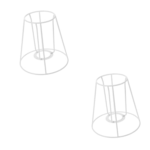 STOBAZA 2 Stück Teiliges Metall Lampenschirm Gestell DIY Lampenfassung Lampenhalter Robust Sicher Vielseitig für Tischlampe Schreibtischlampe Bastelbedarf von STOBAZA