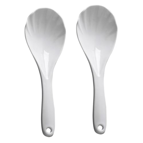 STOBAZA 2 Stück Teiliges Reislöffel aus Hitzebeständigem PP Antihaftbeschichtet Kompakt und Praktisch für Portionieren von Reis Vielseitig Einsetzbar als Küchenaccessoire für Reiskocher von STOBAZA