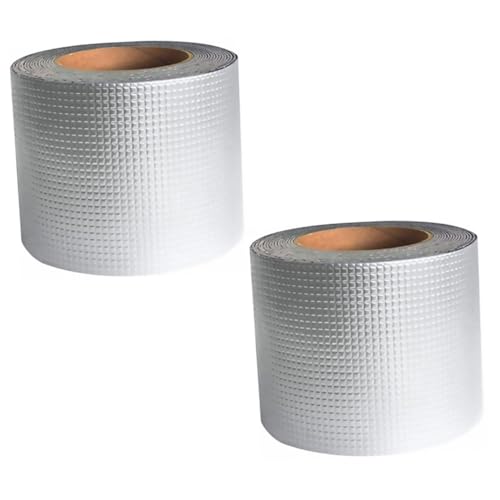 STOBAZA 2 Stück Teiliges Selbstklebendes Aluminium dichtungsband UV beständig Hitzebeständig Flexibel Stark Haftend für Rohrabdichtung Dachreparatur und Industrielle Anwendungen von STOBAZA